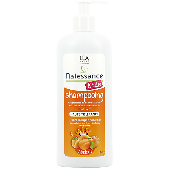 natessance - shampoing haute tolerance kids abricot - sans sulfates...