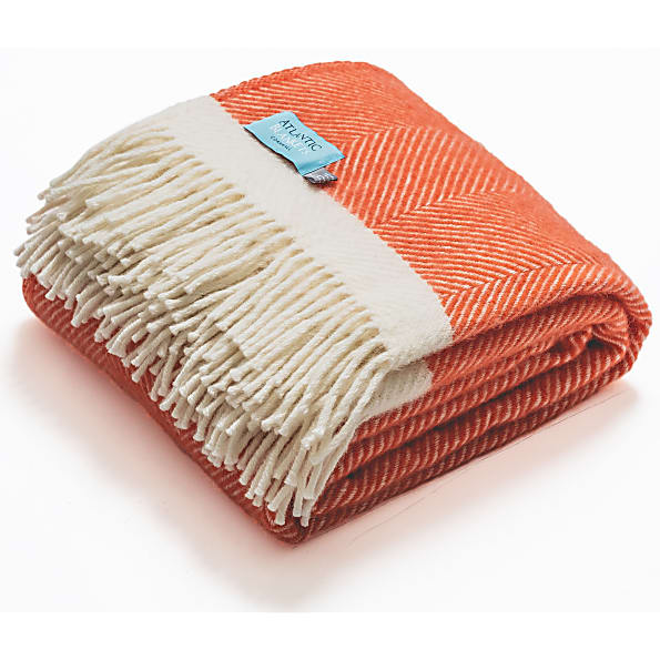 Atlantic Blankets Couverture de Laine - Corail (130 x 150cm)