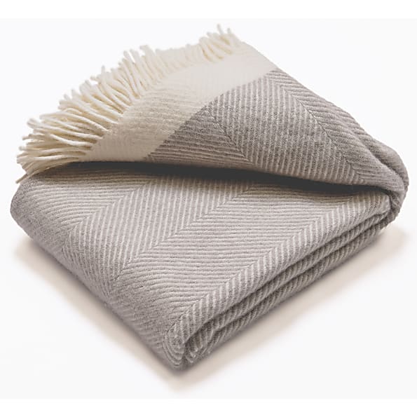 Atlantic Blankets Couverture de Laine - Grise (130 x 150cm)