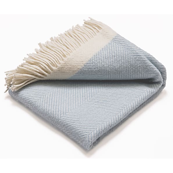 Atlantic Blankets Couverture de Laine - Bleue Claire (130 x 200cm)