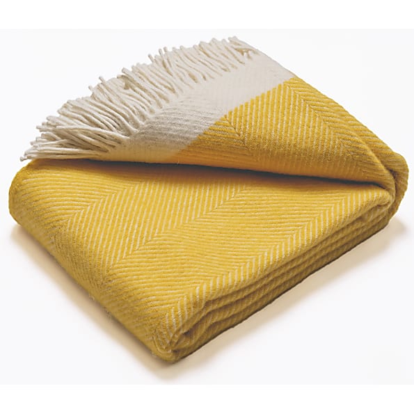 Atlantic Blankets Couverture de Laine - Jaune (130 x 200cm)