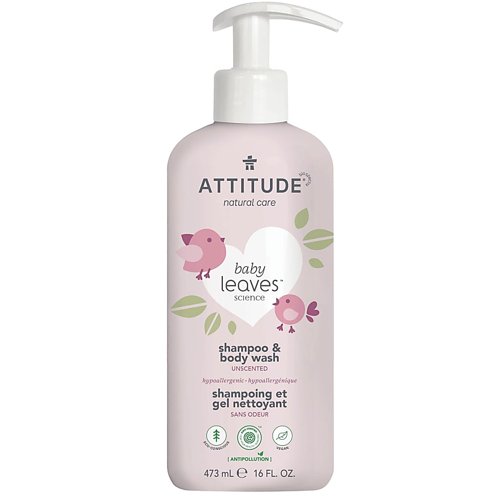 Attitude Baby Leaves Shampooing & Gel Douche 2-en-1 - Sans Parfum