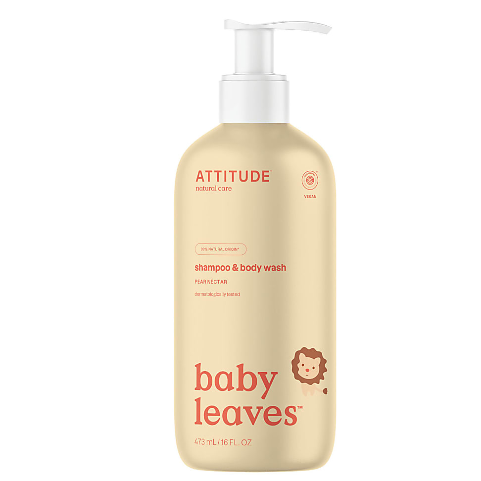 Attitude Baby Leaves Shampooing & Gel Douche 2-en-1 - Nectar de Poire