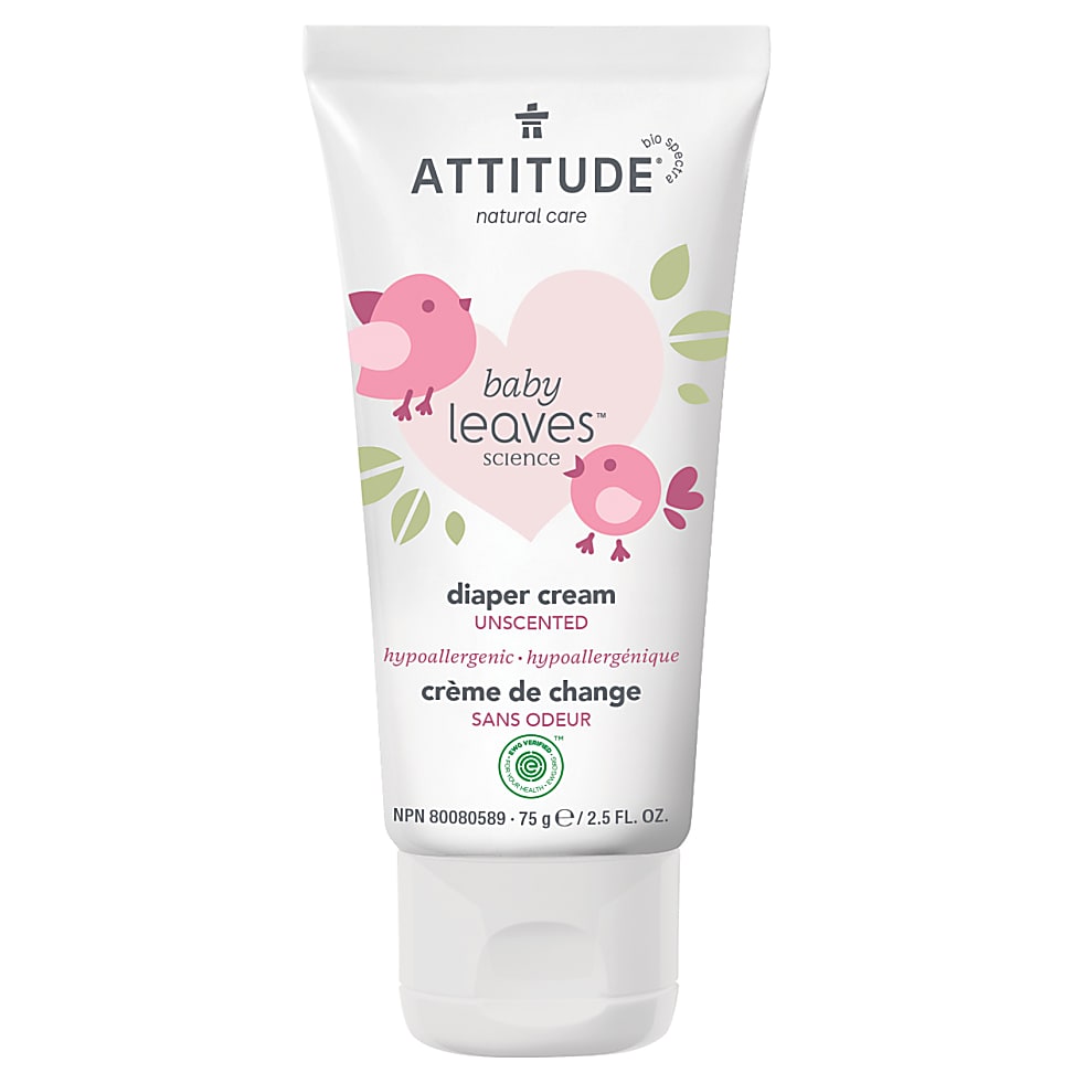Attitude Baby Leaves Creme de Change au Zinc Sans Parfum