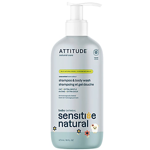 Attitude Oatmeal Sensitive Natural Baby Care Shampooing & Gel Nettoyant