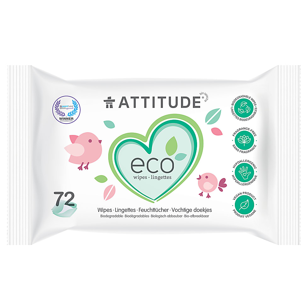 Attitude Lingettes Biodegradables Bebe