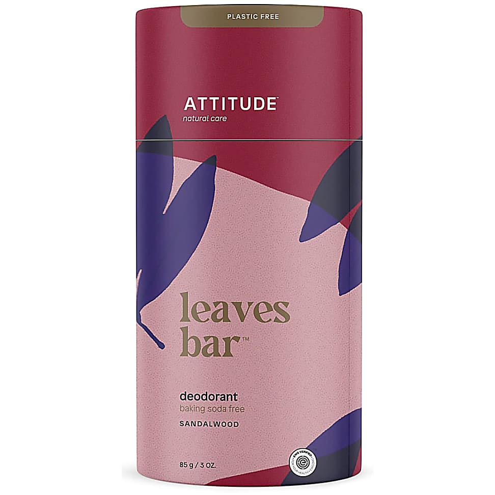 Attitude Leaves Bar Deodorant Sans Bicarbonate de Soude, Sandalwood