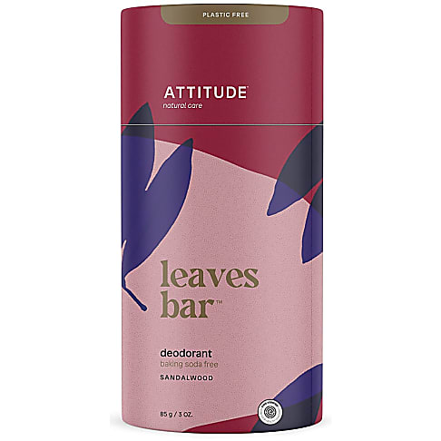 Attitude Leaves Bar Déodorant Sans Bicarbonate de Soude, Sandalwood