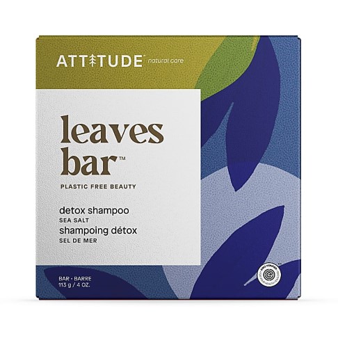 Attitude Leaves Bar Shampoing Détox Sel de Mer