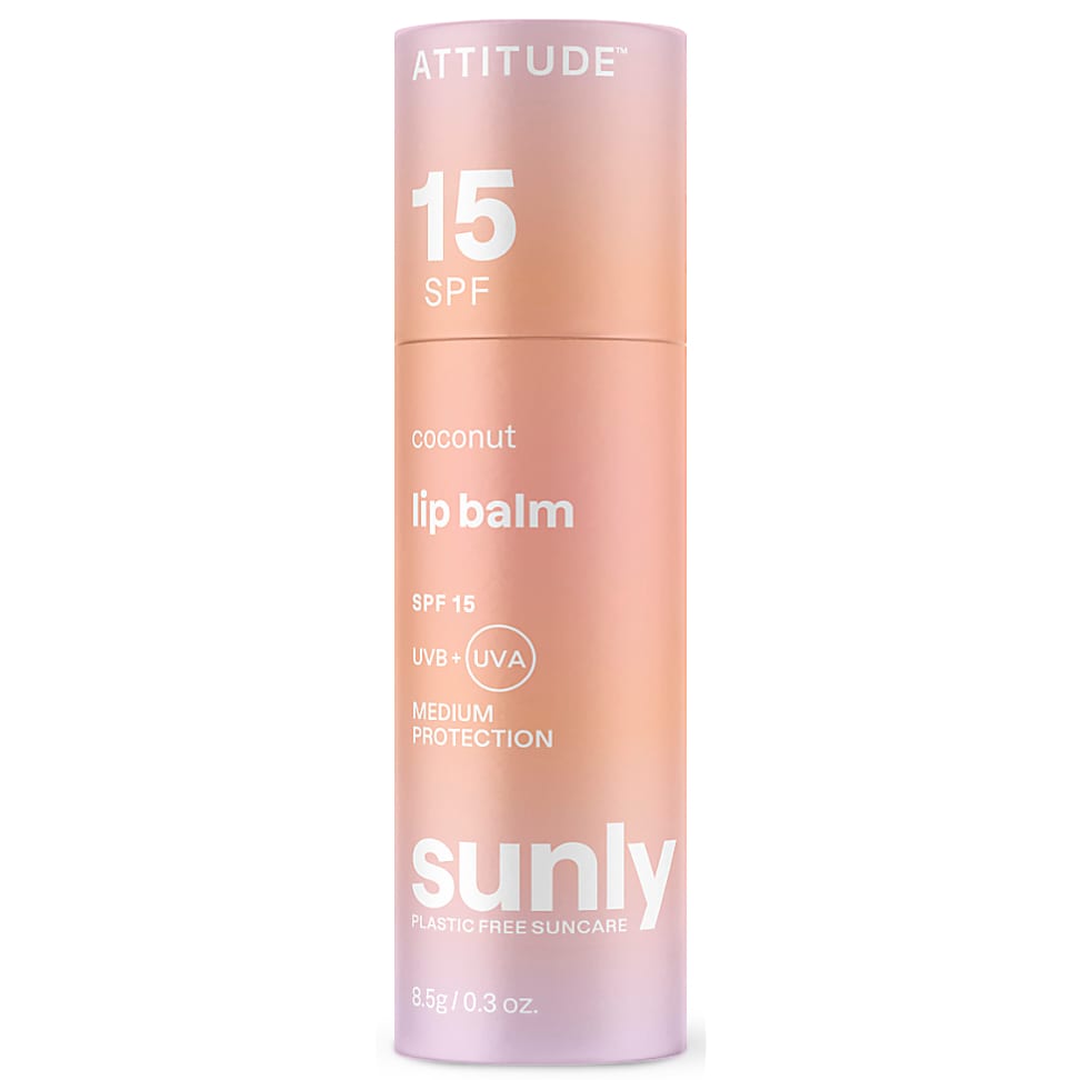 Attitude Sunly Baume à Levres Sans Plastique Noix de Coco FPS 15