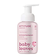 Attitude Baby Leaves 2-en-1 Nettoyant Moussant Cheveux & Corps - Sans Parfum