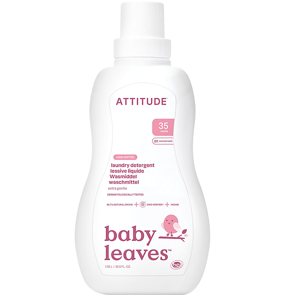 Attitude Little Ones Lessive Liquide pour Bébé - Sans Parfum (35 lavages)