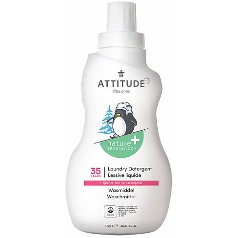 Attitude Little Ones Lessive Liquide pour Bébé - Sans Parfum (35 lavages)