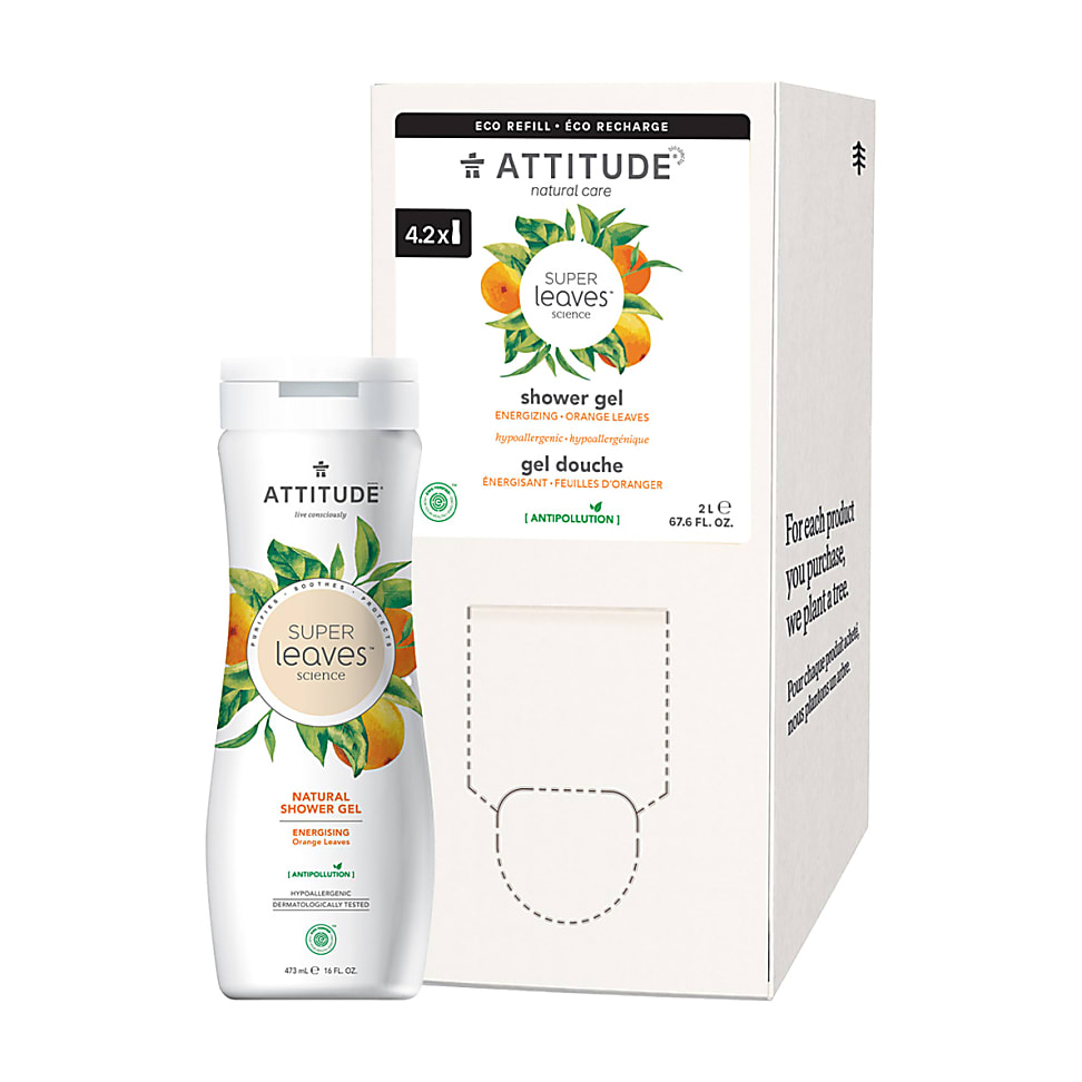 Attitude Kit de Recharge Gel Douche Energisant