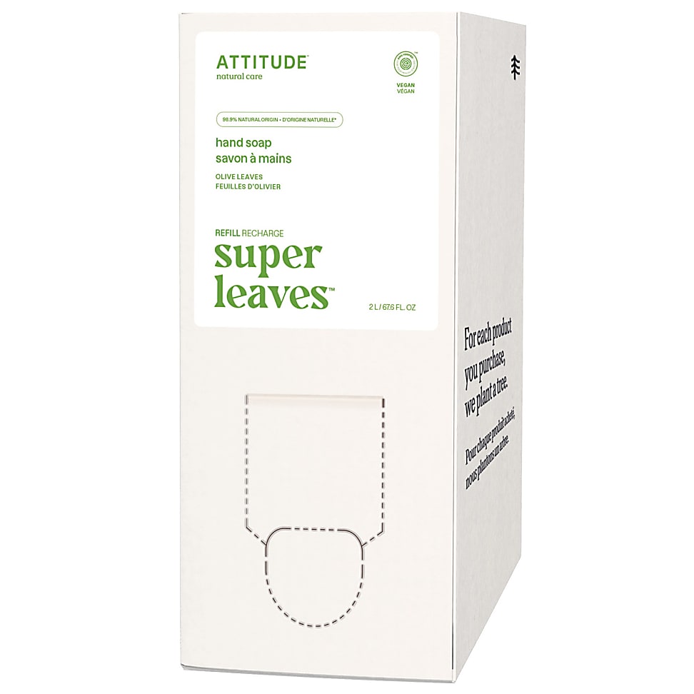 Attitude Bulk To Go 2L Super Leaves Savon à Mains - Feuilles d'Olivier