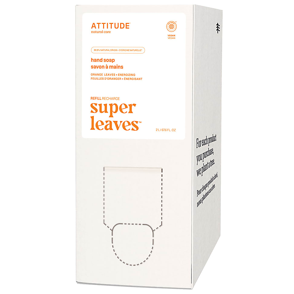 Attitude Bulk To Go 2L Super Leaves Savon à Mains - Feuilles d'Oranges
