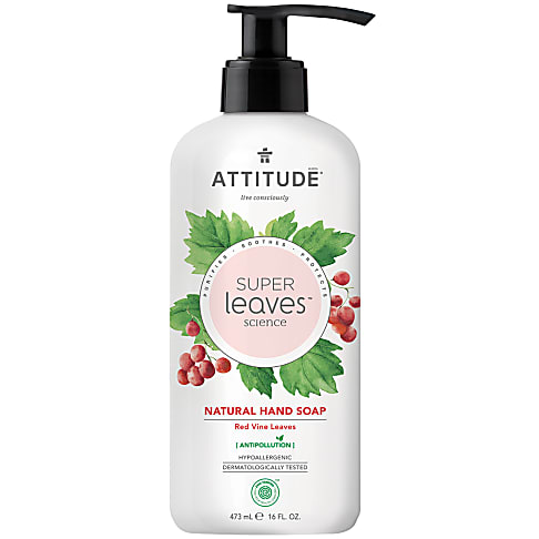 Attitude Super Leaves Savon Mains Naturel - Feuilles de Vigne Rouge