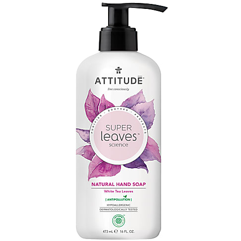 Attitude Super Leaves Savon Mains Naturel - Feuilles de Thé Blanc