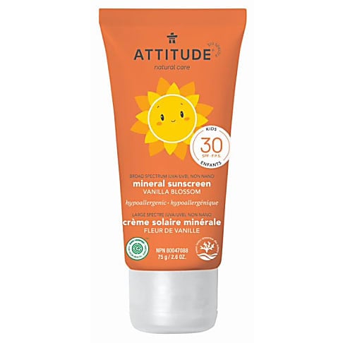 Attitude Bébés & Enfants Crème Solaire Minérale Vanille FPS 30 (75g)