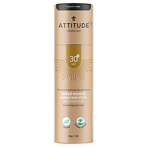 Attitude Stick Solaire Minéral Teinté Sans Parfum & Sans Plastique FPS 30