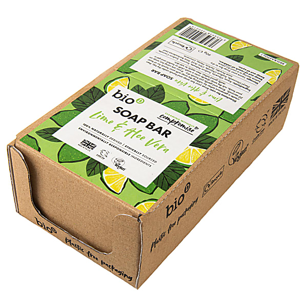 Bio-D Boîte Savon Solide aux Citron Vert & Aloe Vera (6 pcs)