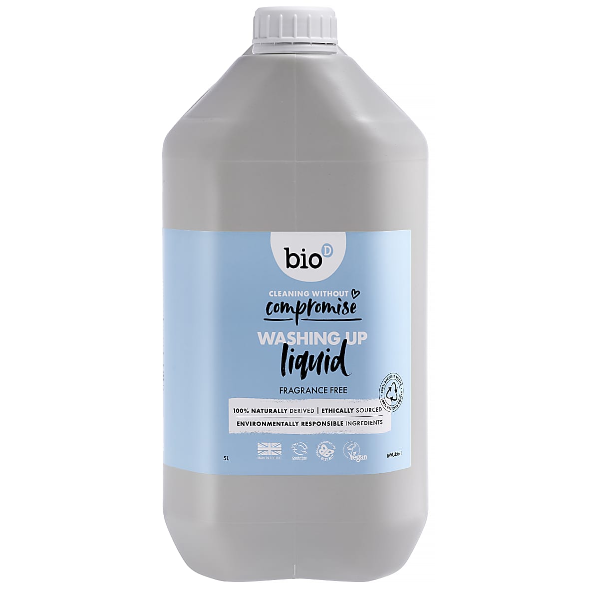 Bio-D Liquide Vaisselle Recharge 5L I Big Green Smile