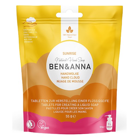 Ben & Anna Pastilles Savon Mains Nuage de Mousse Sunrise