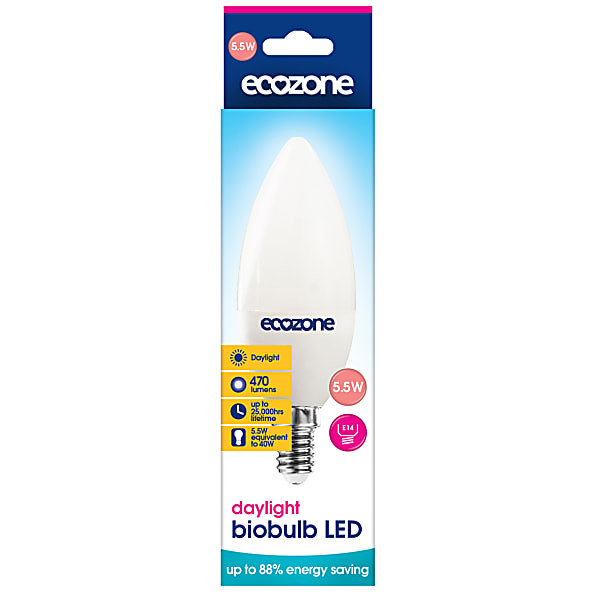 Ecozone Ampoule à Vis LED E14 Lumiere du Jour 5.5 watts