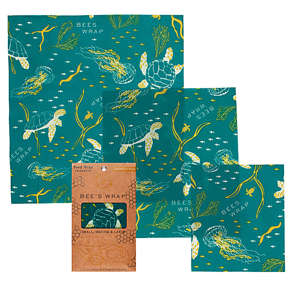 Bee's Wrap Assortiment Ocean Petite+Moyenne+Large