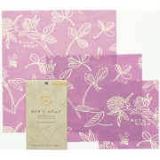 Bee's Wrap Assortiment 'Mimi's Purple' Petite+Moyenne+Large