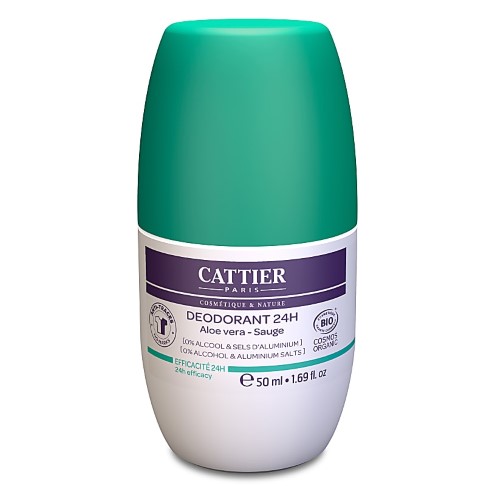 Cattier-Paris Deodorant Roll-on 24h Aloe Vera & Sauge