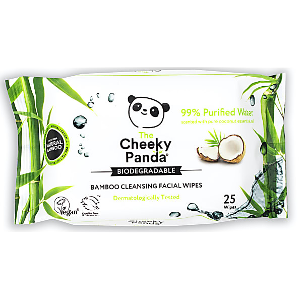 Cheeky Panda Lingettes Demaquillantes - Parfum de Coco
