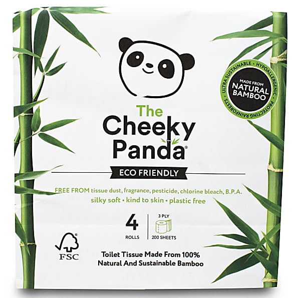The Cheeky Panda Papier Toilette En Gros 24 Rouleaux Papier WC Lot (6 x 4  Rouleaux) 3 Epaisseurs Papier Hygiénique Bambou5 - Cdiscount Au quotidien