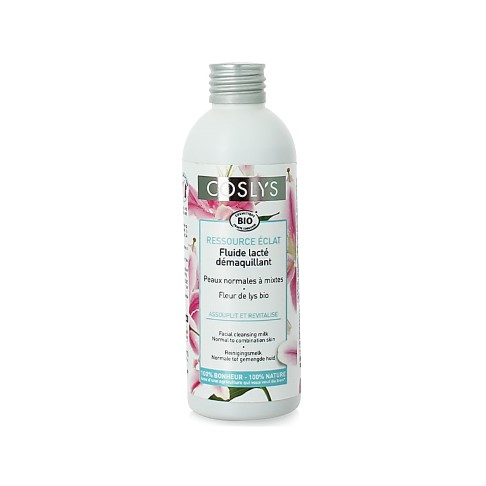 Coslys Fluide Lacté Démaquillant - Ressource Éclat Fleur de Lys Bio