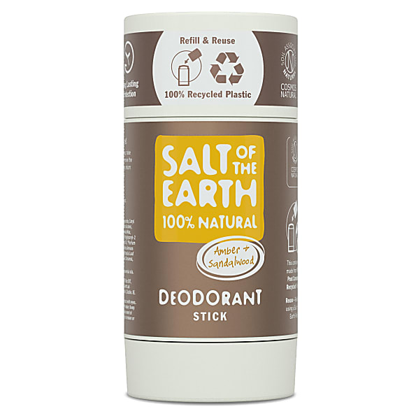 Salt of the Earth Deodorant Stick Rechargeable Ambre & Bois de Santal
