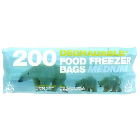 D2W - Sac Dégradable de Congélation - 200 Taille : Moyen