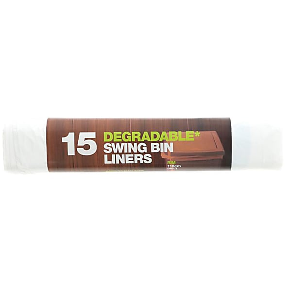 D2W - 50 Litres Sacs Degradables pour Poubelle avec Couvercle à Bas...