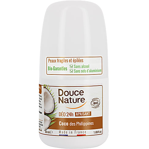 Douce Nature Déodorant Roll On pour Peaux Sensibles à l'Huile de Coco