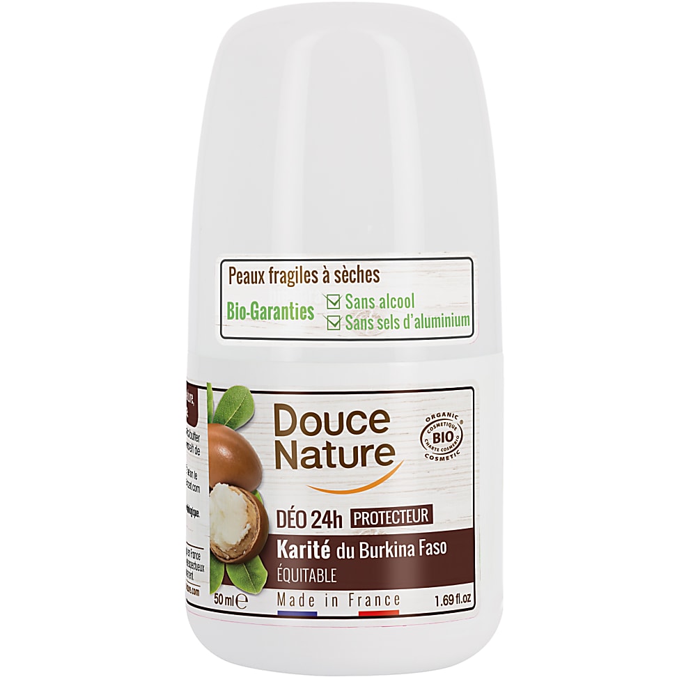 Douce Nature Deodorant Roll On pour Peaux Sensibles au Beurre de Ka...