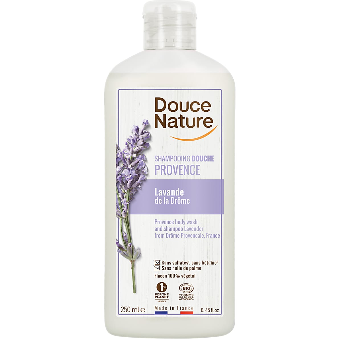 Huile de douche à la Lavande bio 250ml