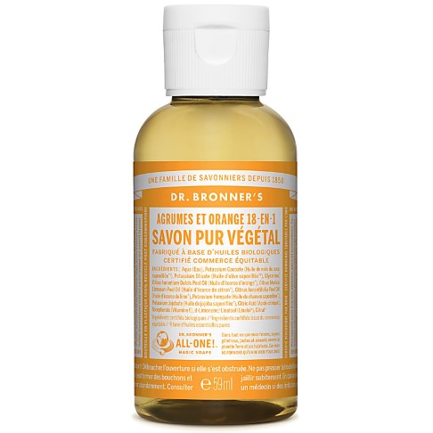 Dr. Bronner's - Savon Liquide de Castille - Agrumes et Orange - 59ml