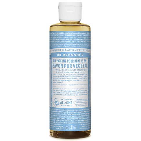 Dr. Bronner's - Savon Liquide de Castille Sans Parfum pour Bébé - 236ml