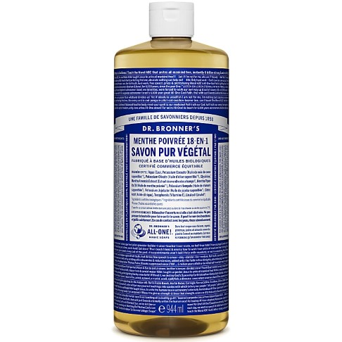 Dr. Bronner's - Savon Liquide de Castille - Menthe poivrée - 946ml