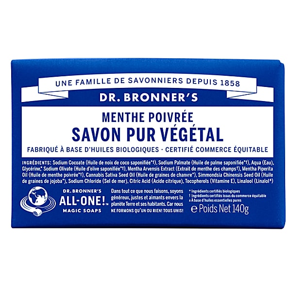 Dr. Bronner's - Savon Solide de Castille - Menthe Poivree