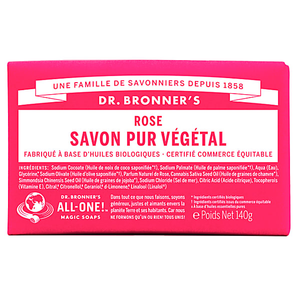 Dr. Bronner's - Savon Solide de Castille - Rose