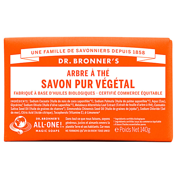 Dr. Bronner's - Savon Solide de Castille - Arbre a The