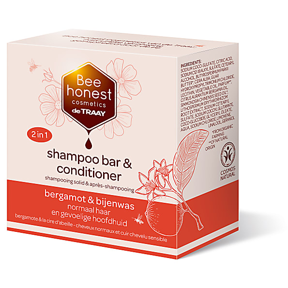 Bee Honest Shampooing & Apres-Shampooing Solide Bergamote & Cire d