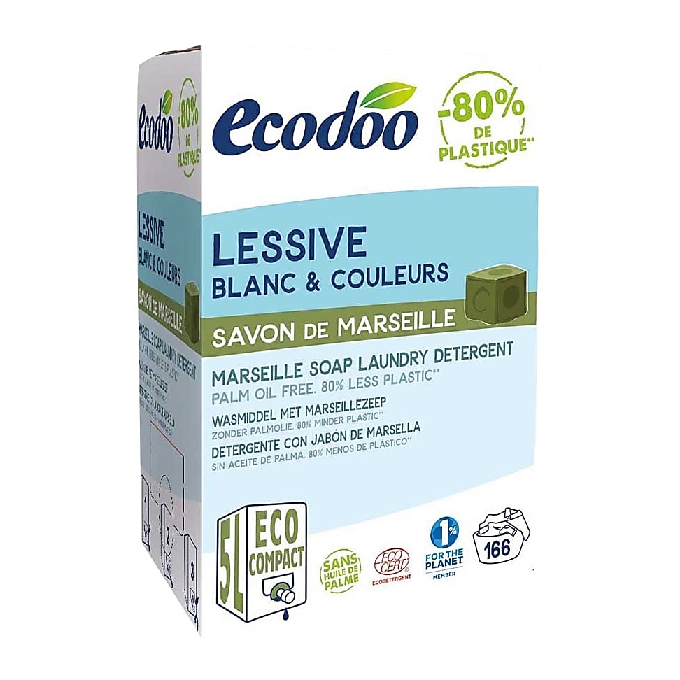Ecodoo Lessive Liquide Concentree Savon de Marseille 5L