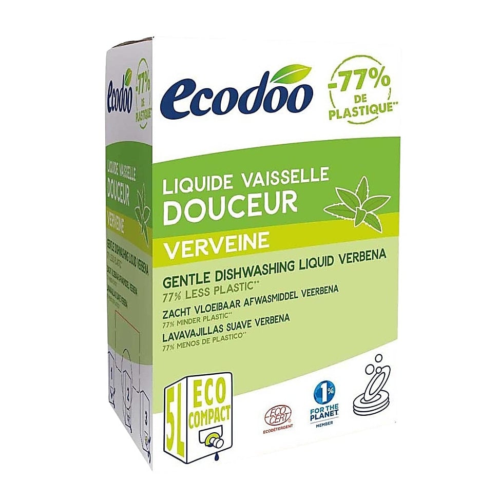 Ecodoo Liquide Vaisselle Douceur Recharge 5L (formule amelioree ! )