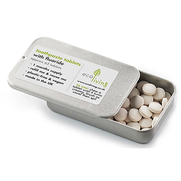 Eco Living Comprimes de Dentifrice - dans une boîte (avec fluoride)